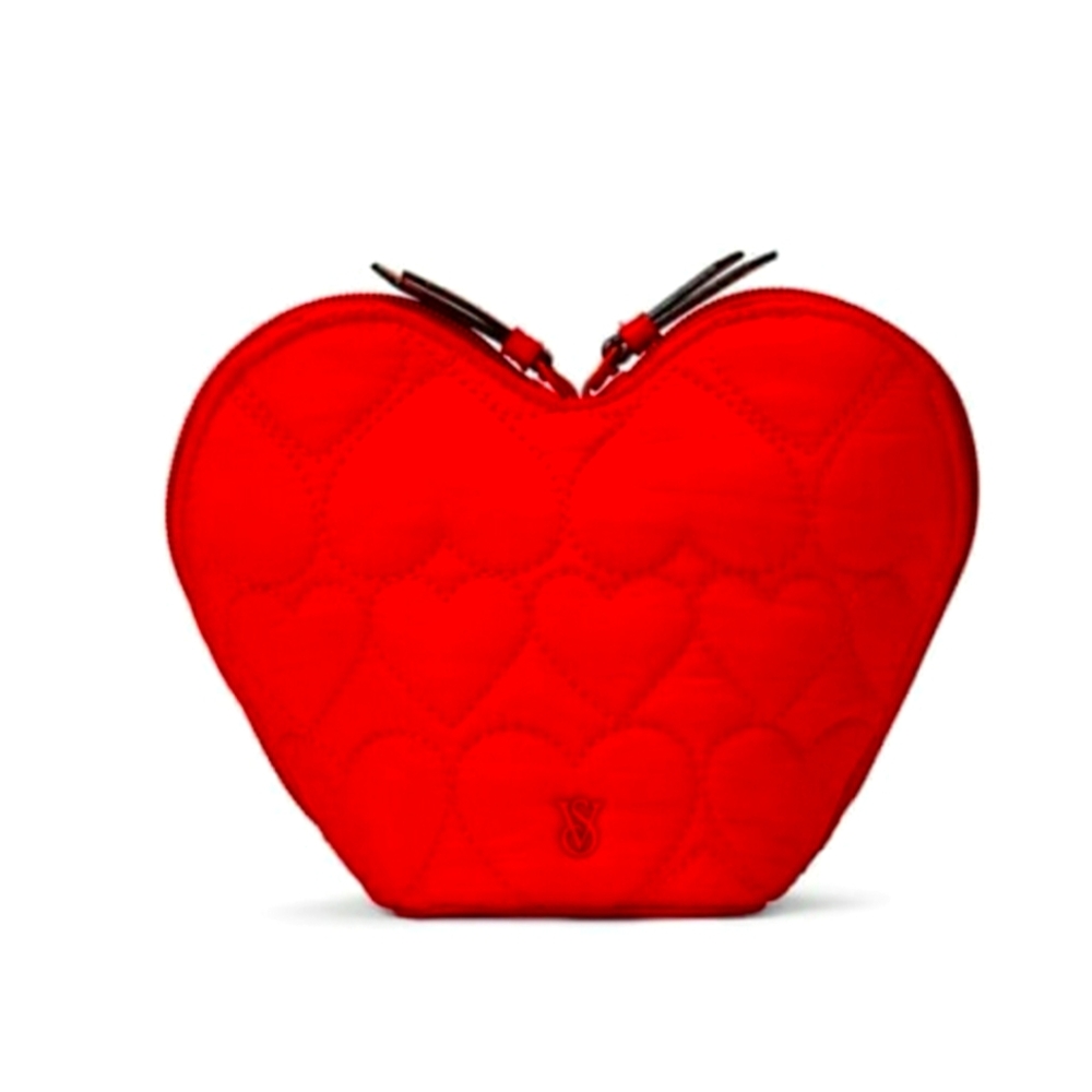 Victoria's Secret Heart Makeup Bag Lipstick Red LIMITED EDITION NEW
